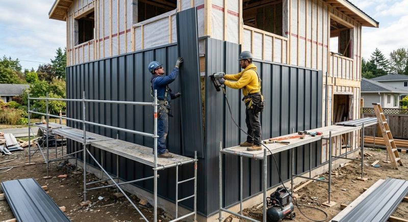 Metal Siding Installation project example